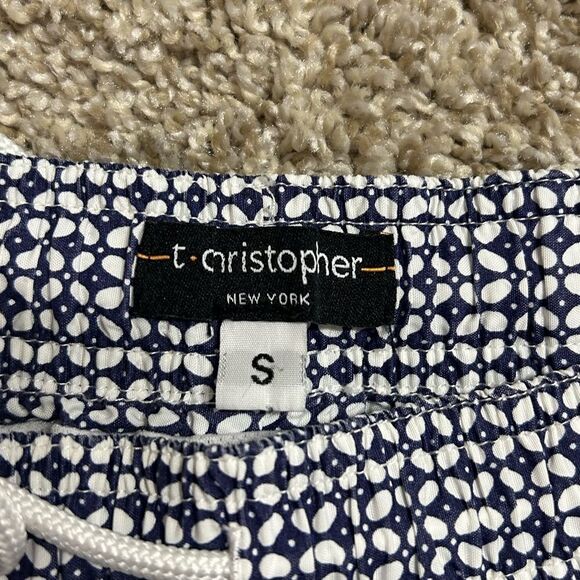 T Christopher New York Navy and White Swim Trunks/shorts - Picture 3 of 4